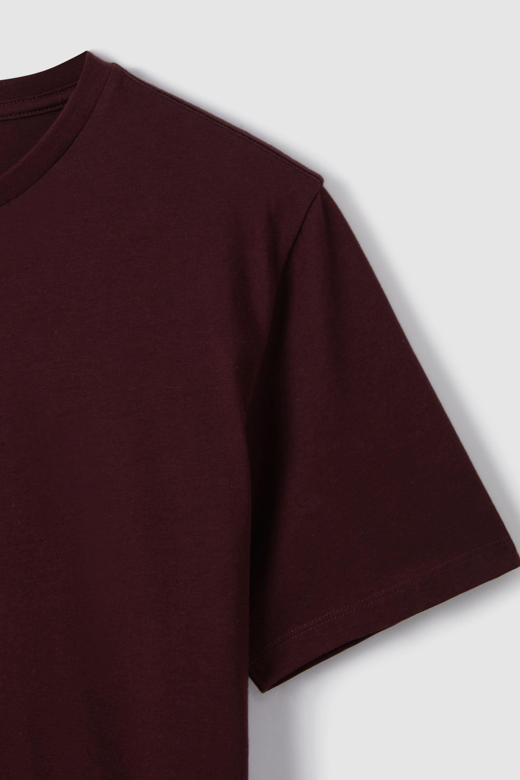 Crew Neck T-Shirt in Bordeaux