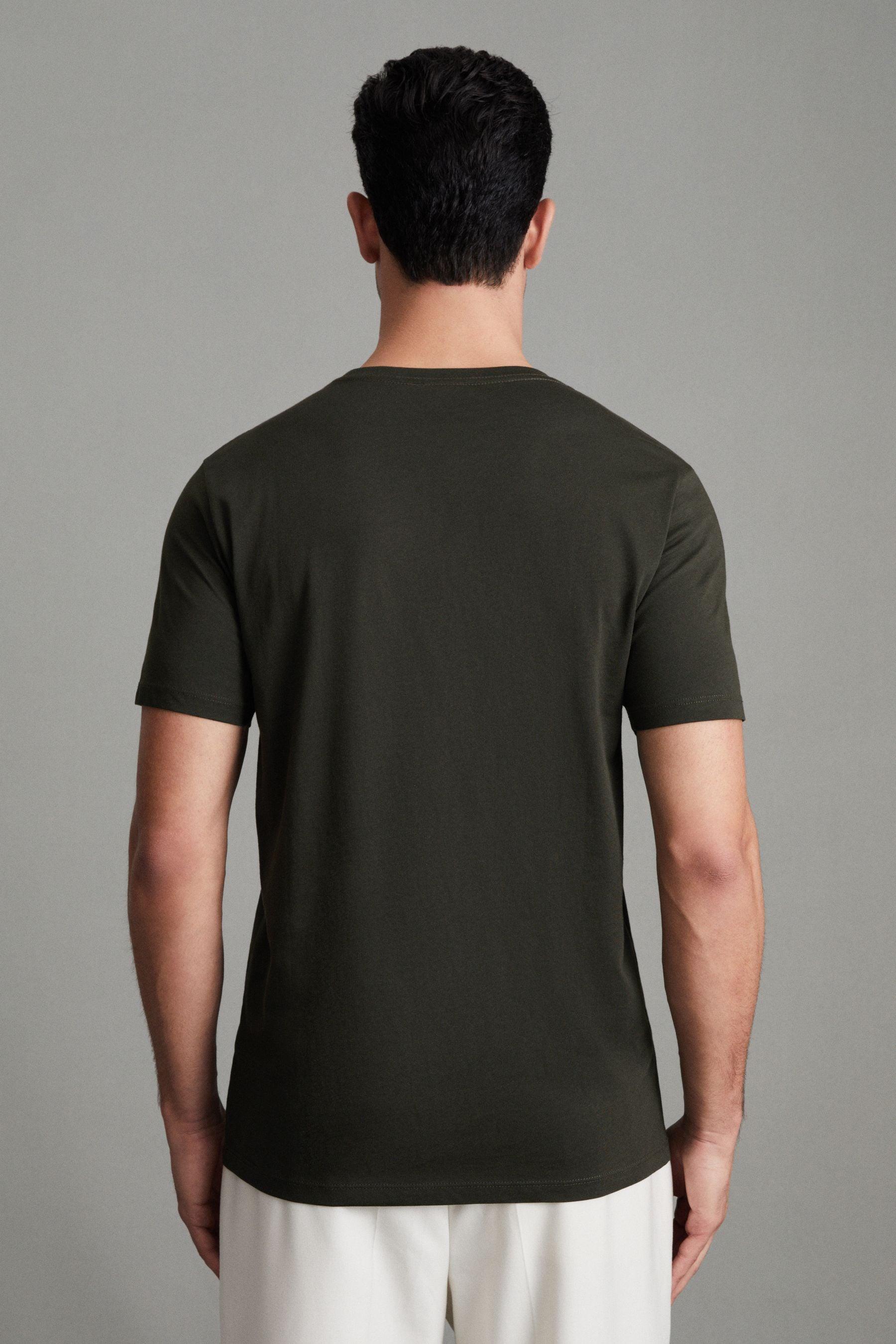 Crew Neck T-Shirt in Oxidised Green