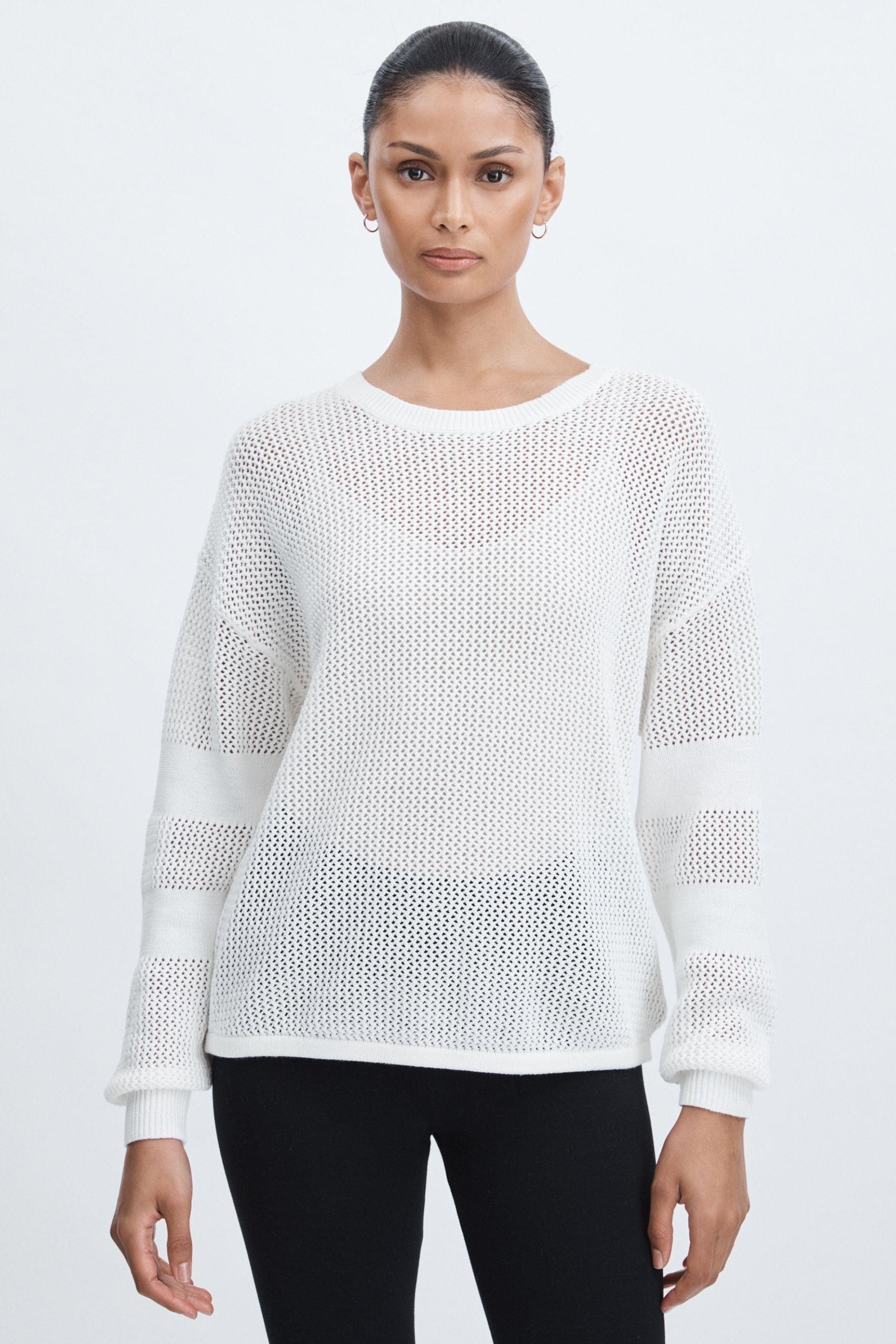 The Upside 100% Organic Cotton Open Knit Jumper in Natural