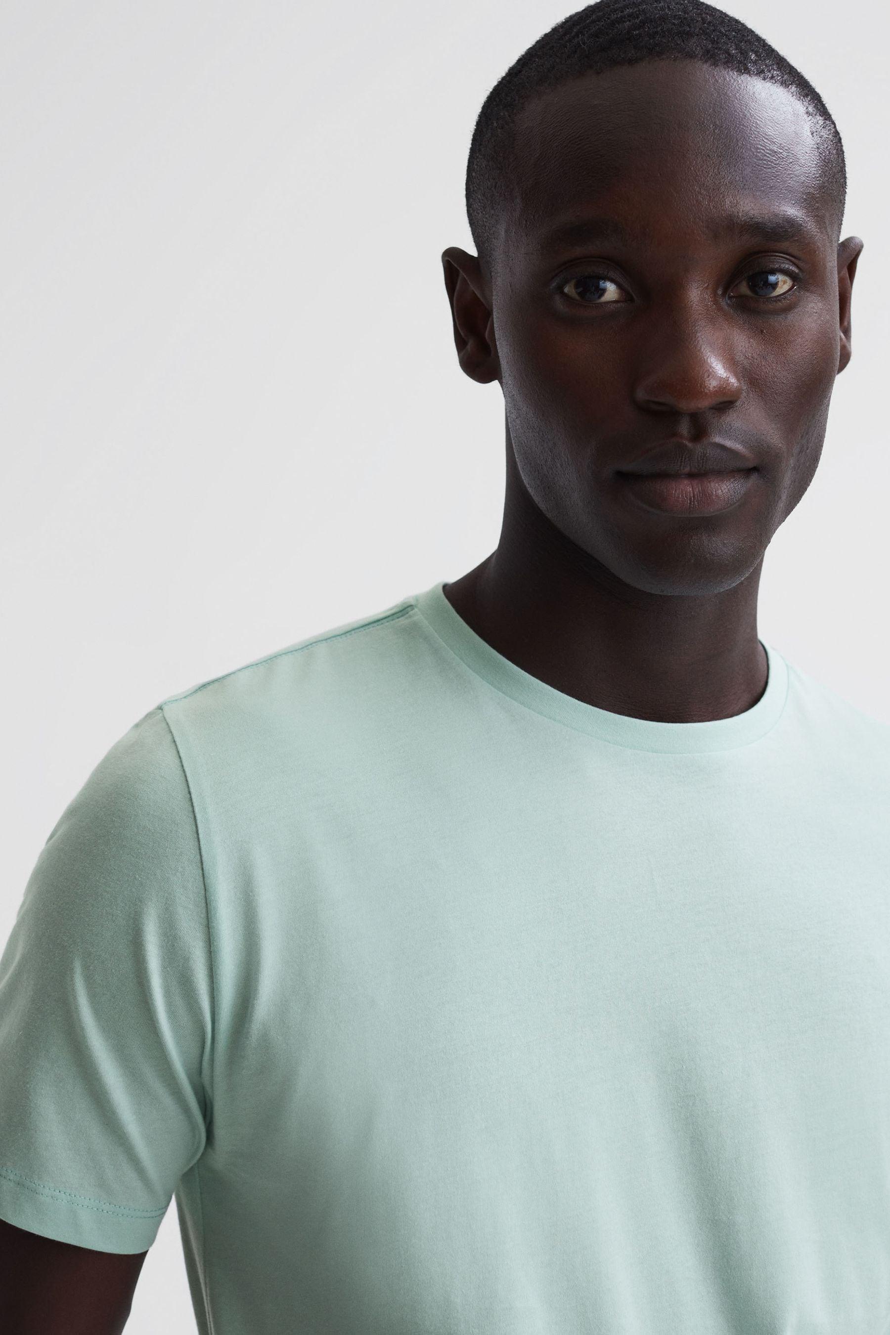 Cotton Crew Neck T-Shirt in Mint