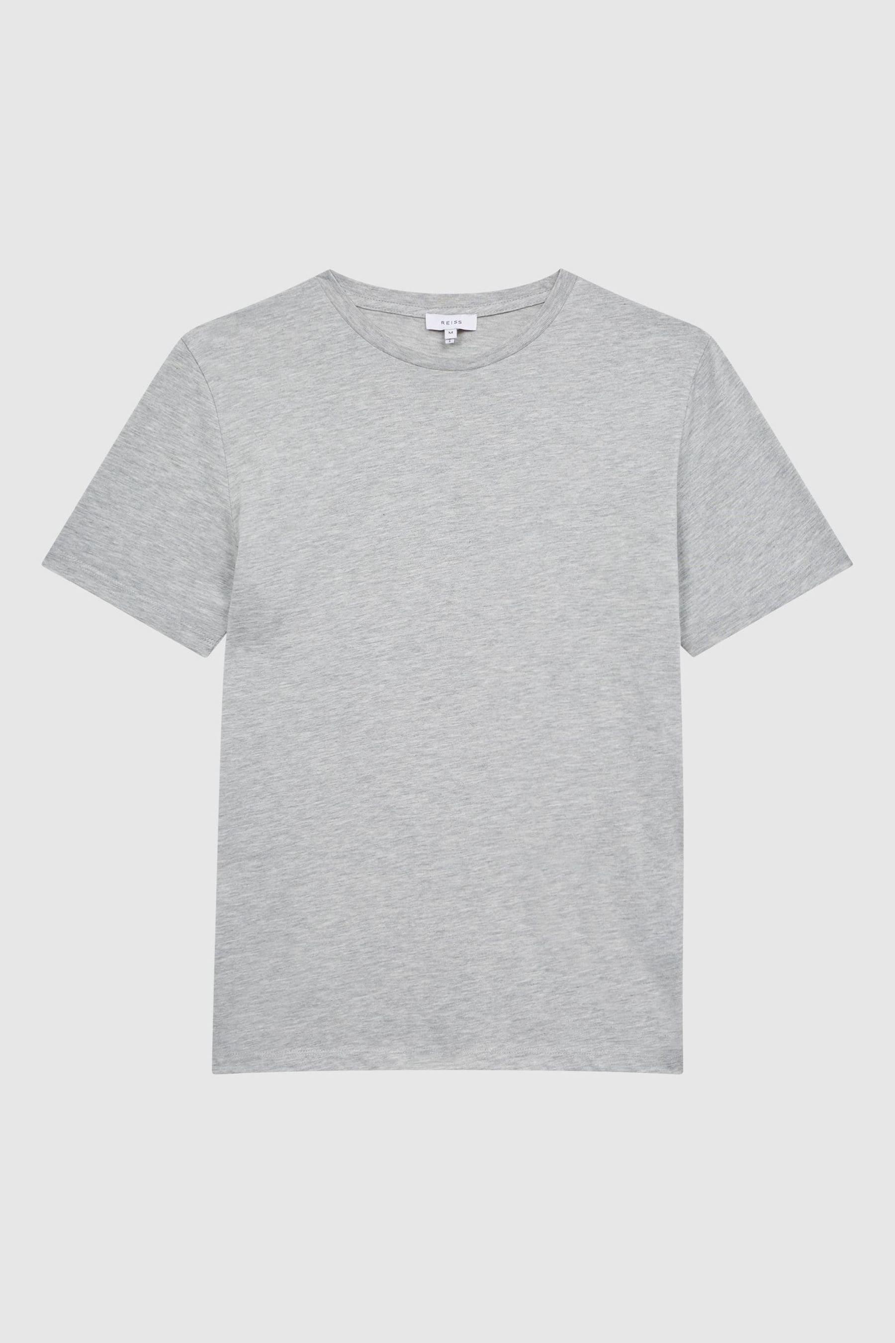 Crew Neck T-Shirt in Grey Marl