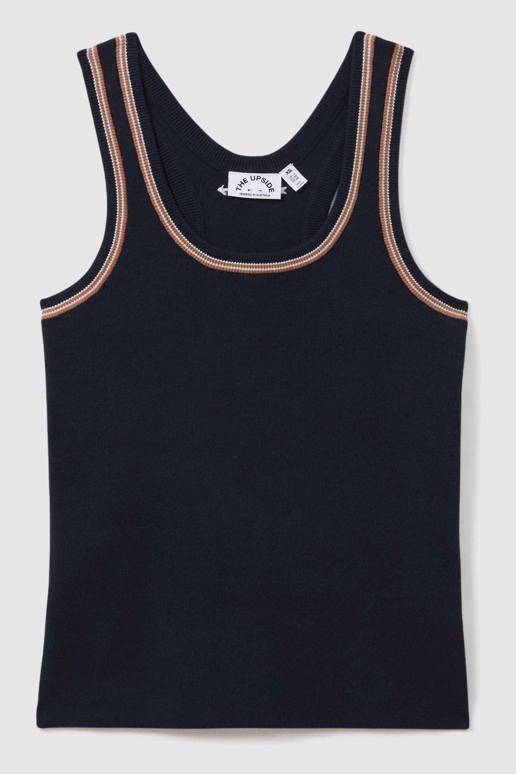 The Upside Cotton Blend Tank Top in Navy