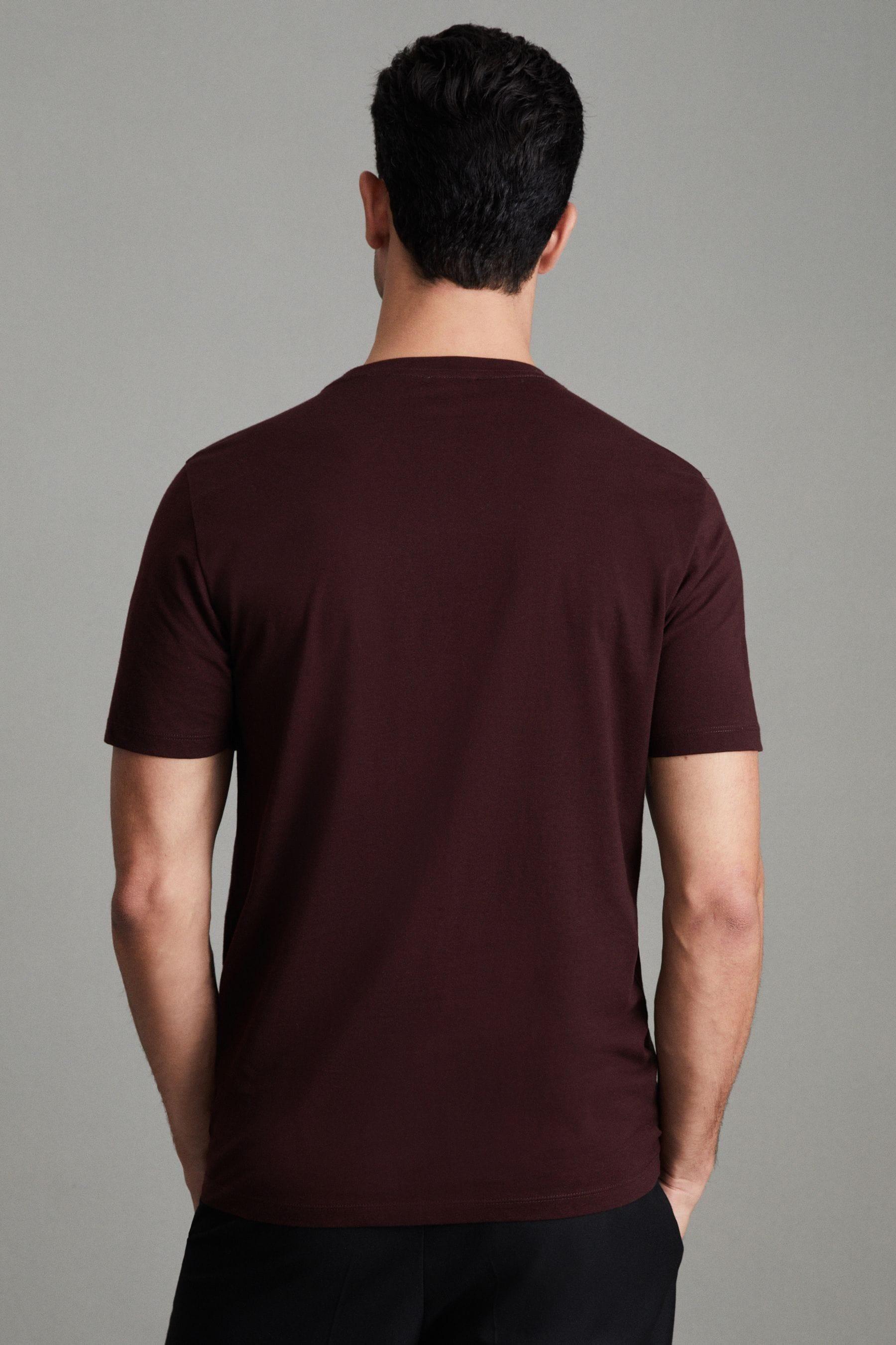 Crew Neck T-Shirt in Bordeaux