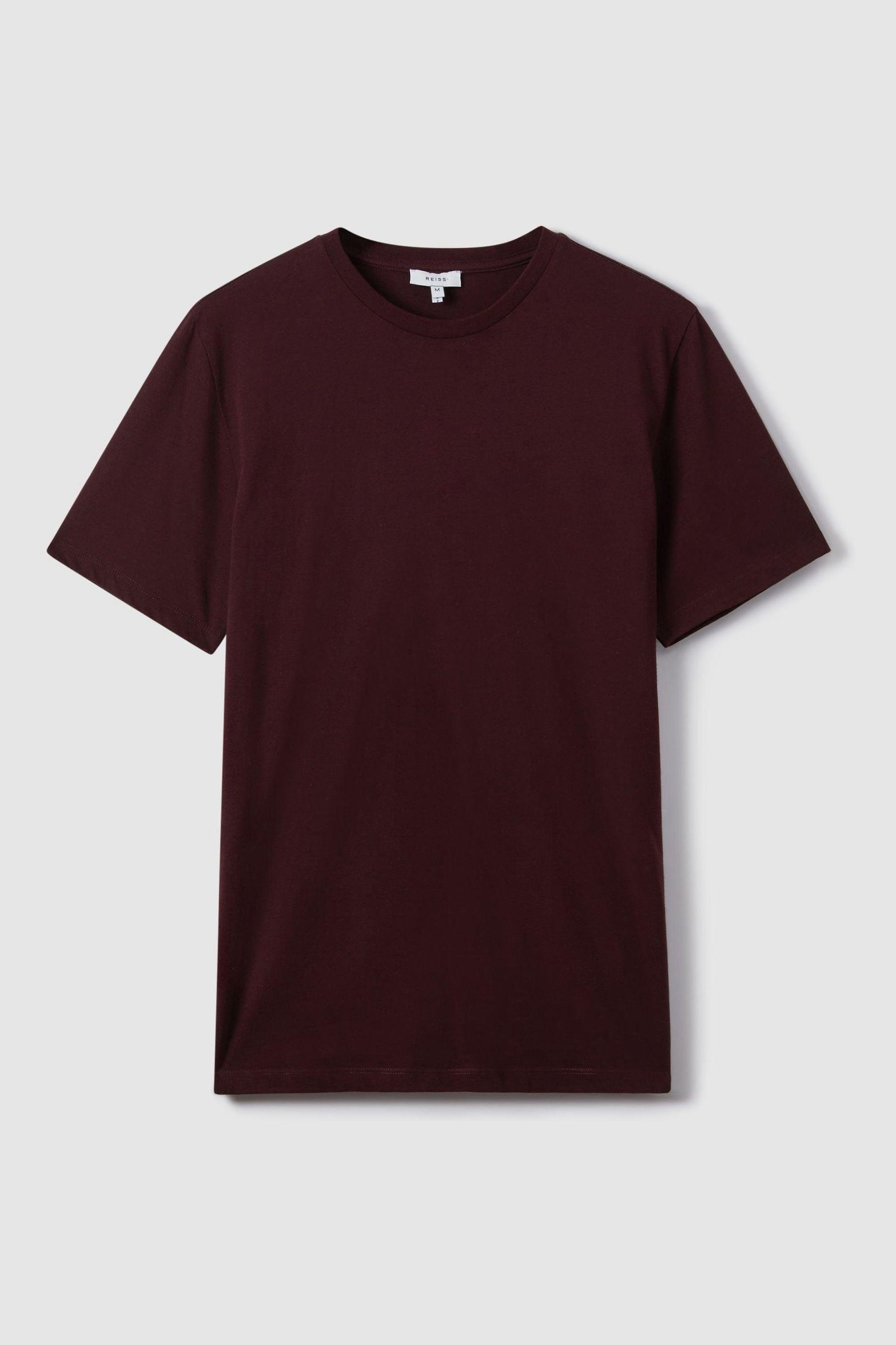 Crew Neck T-Shirt in Bordeaux