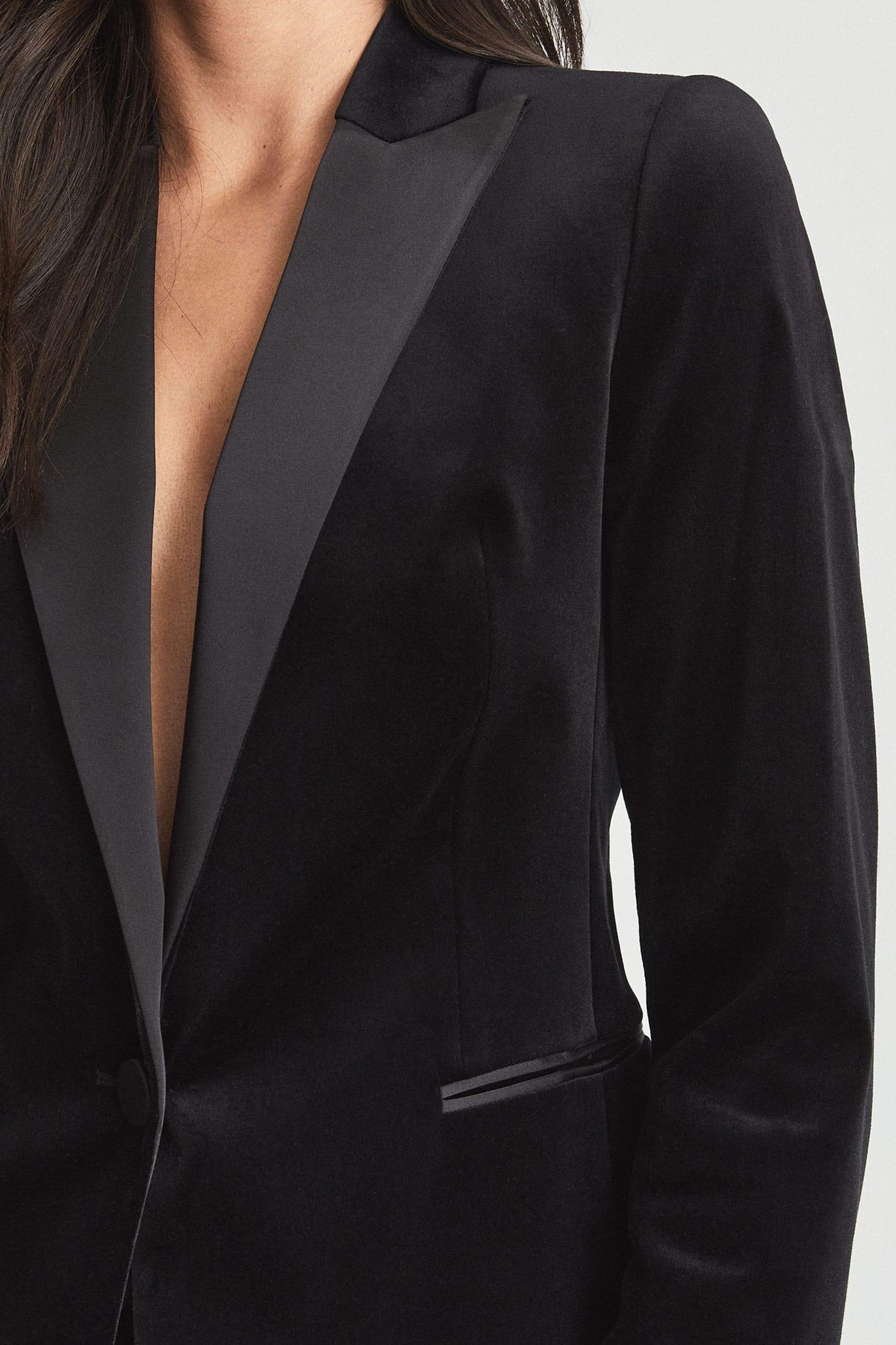 Velvet Blazer in Black