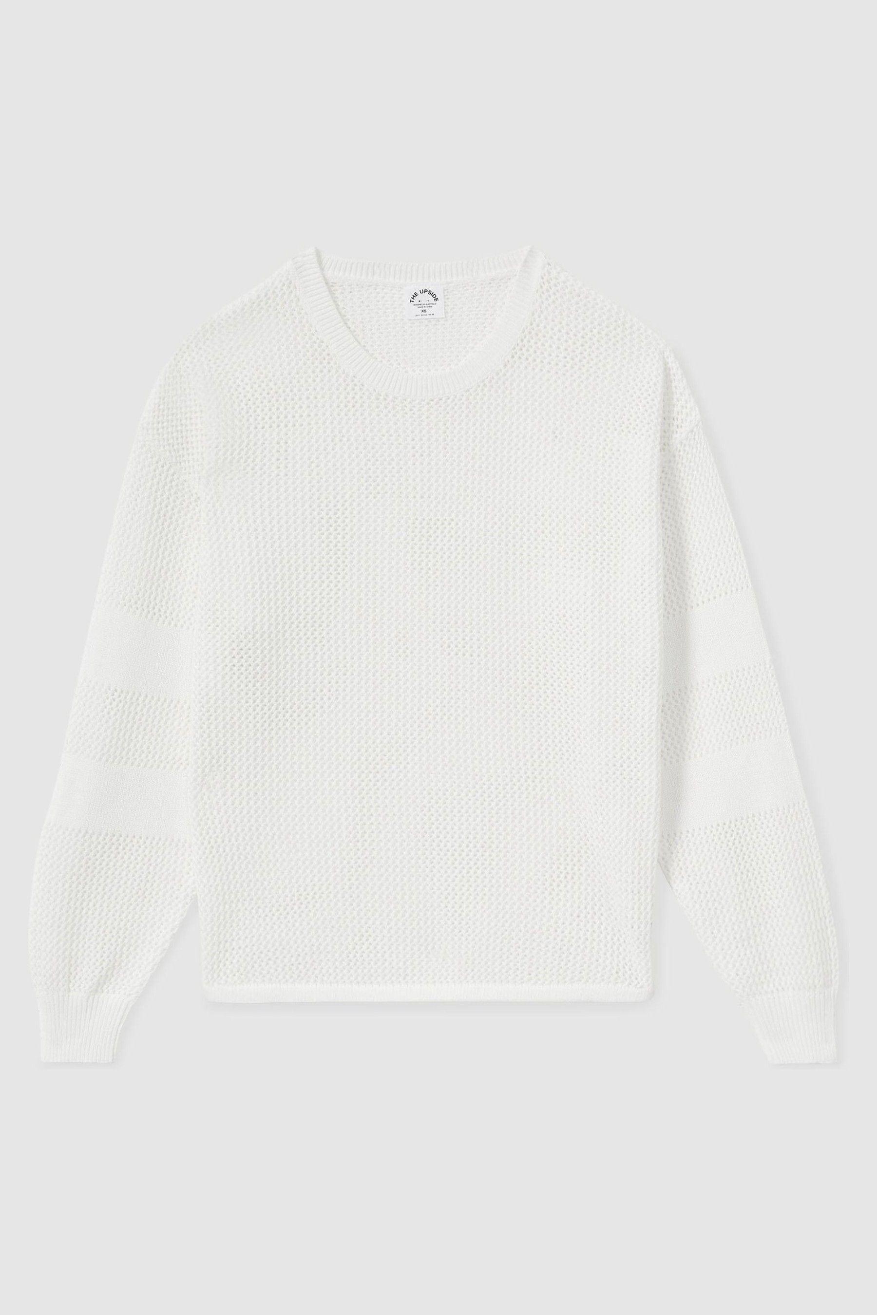 The Upside 100% Organic Cotton Open Knit Jumper in Natural