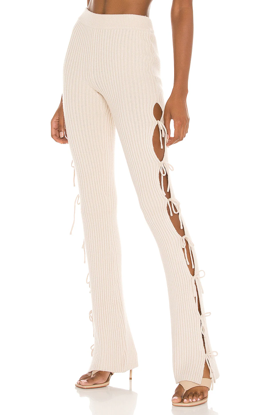 Rib Knit Tie Pant