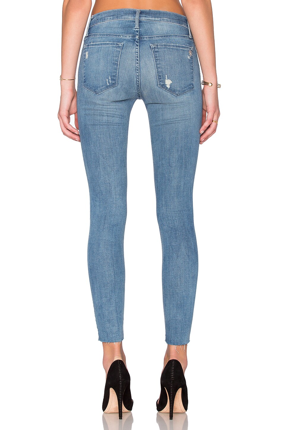 NOAH ankle frayed jeans