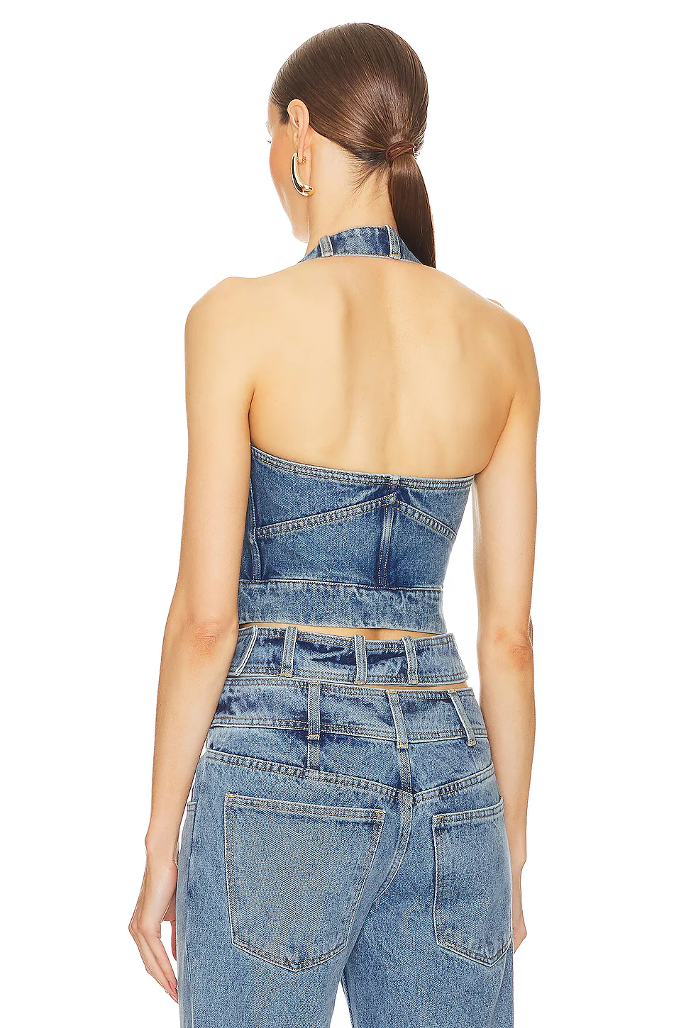 Halter Denim Bustier