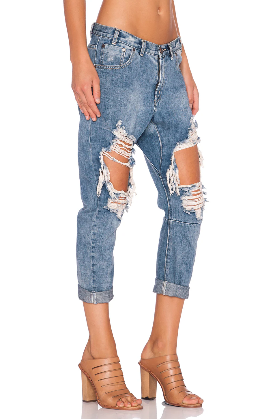 SAINTS boyfriend distressed jeans