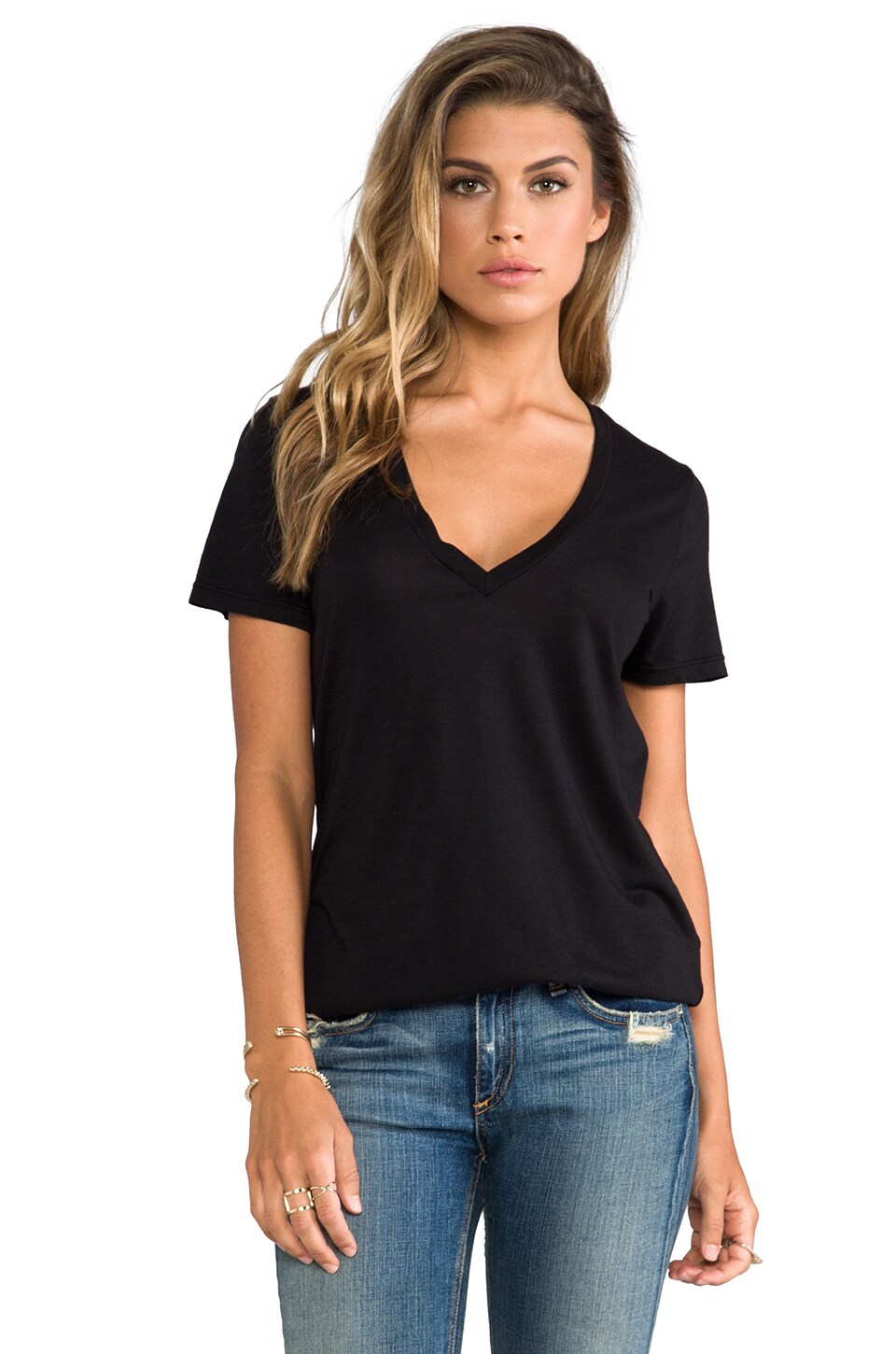 Very Light Jersey V Neck Tee