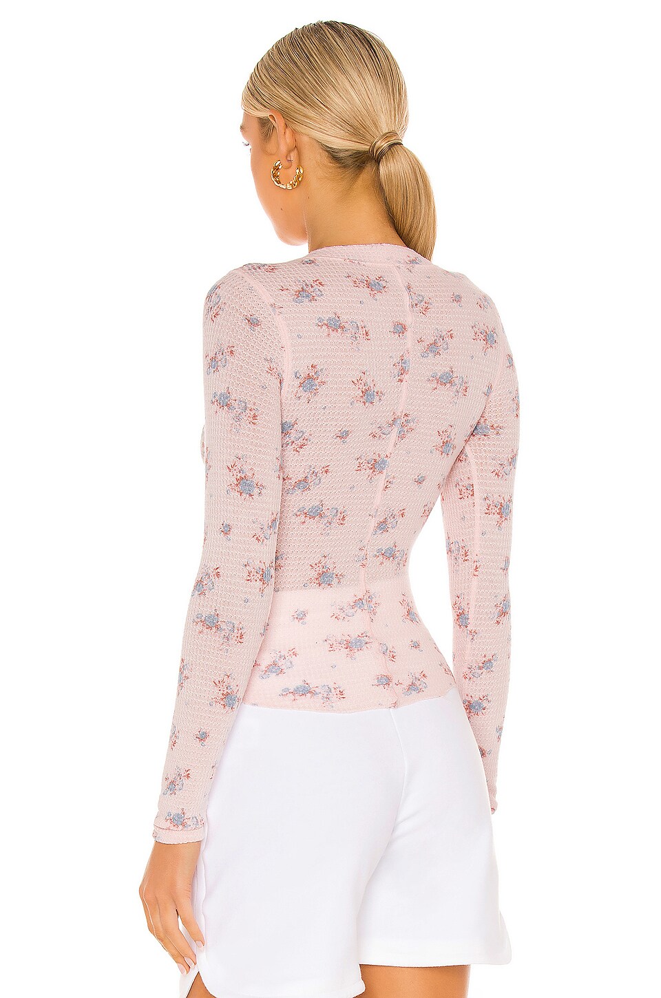 ONE OF THE GIRLS PRINTED Henley top