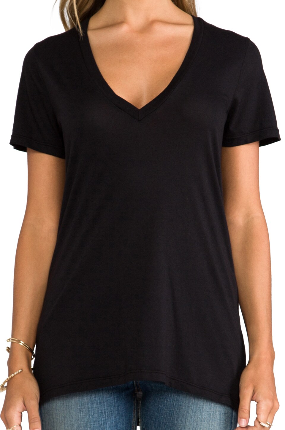 Very Light Jersey V Neck Tee