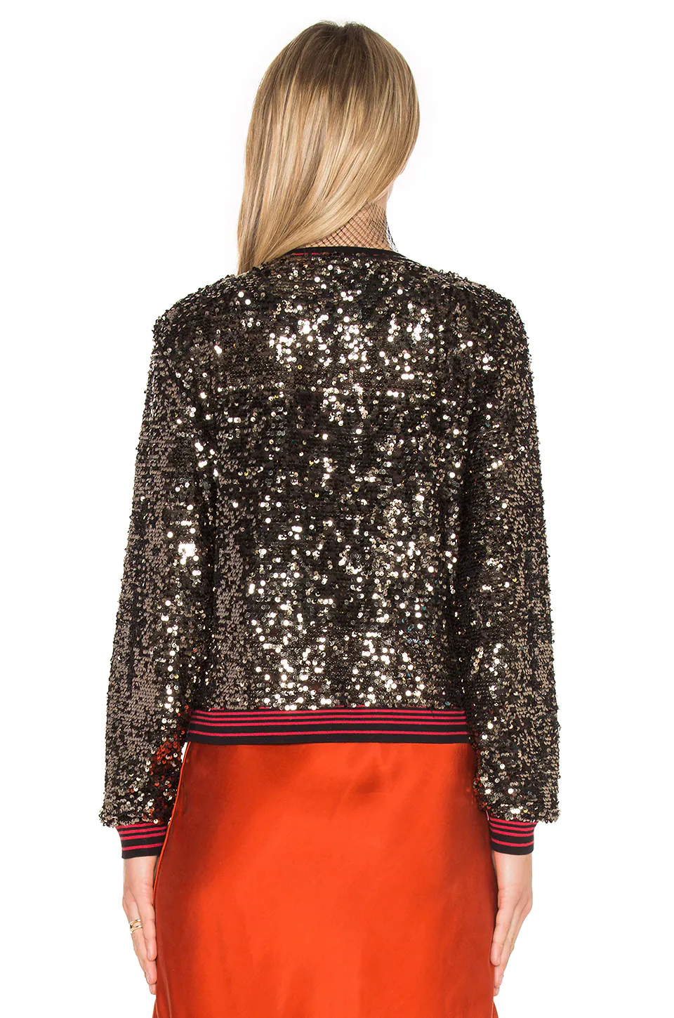 sequined bomber jacket