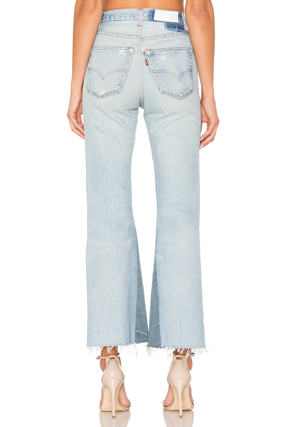 THE LEANDRA high-crotch denim flared pants