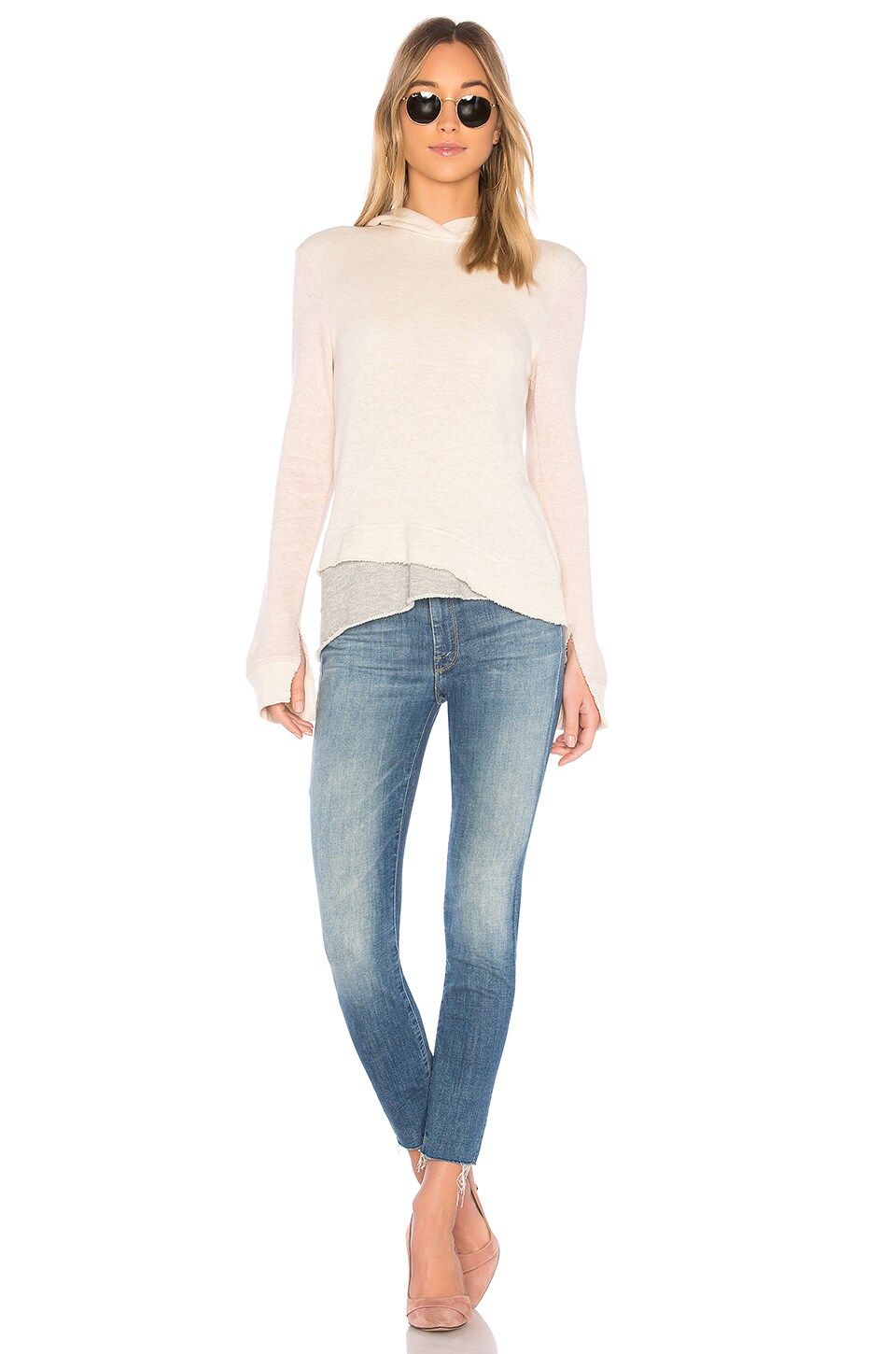 HIGH WAISTED LOOKER ANKLE FRAY skinny jeans