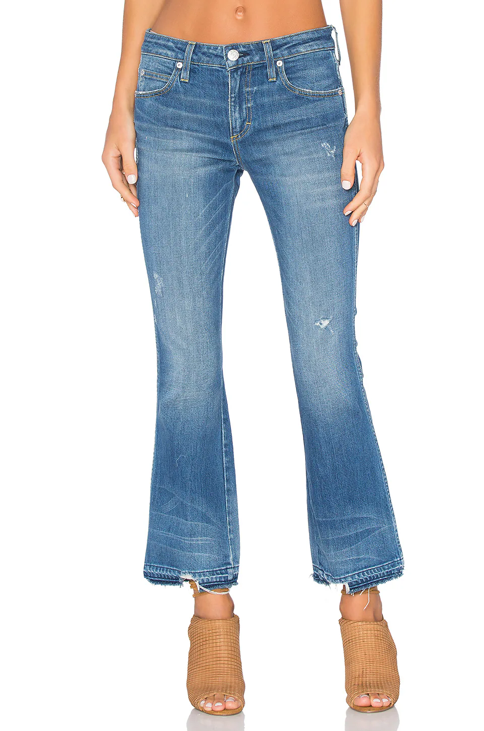 JANE cropped flared jeans