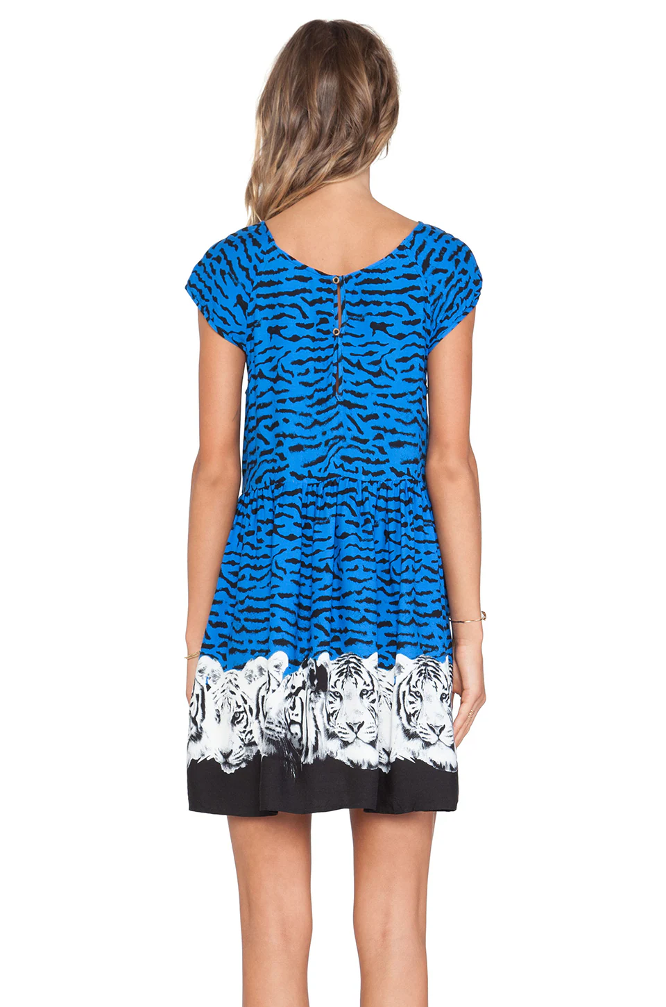 TIGER NIGHT short-sleeved dress