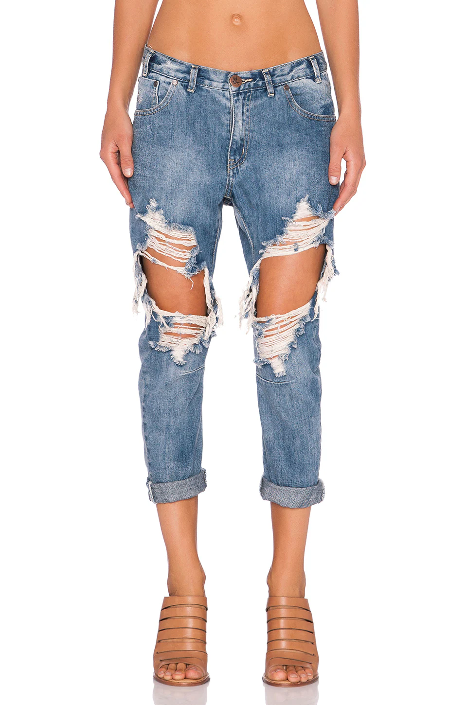 SAINTS boyfriend distressed jeans