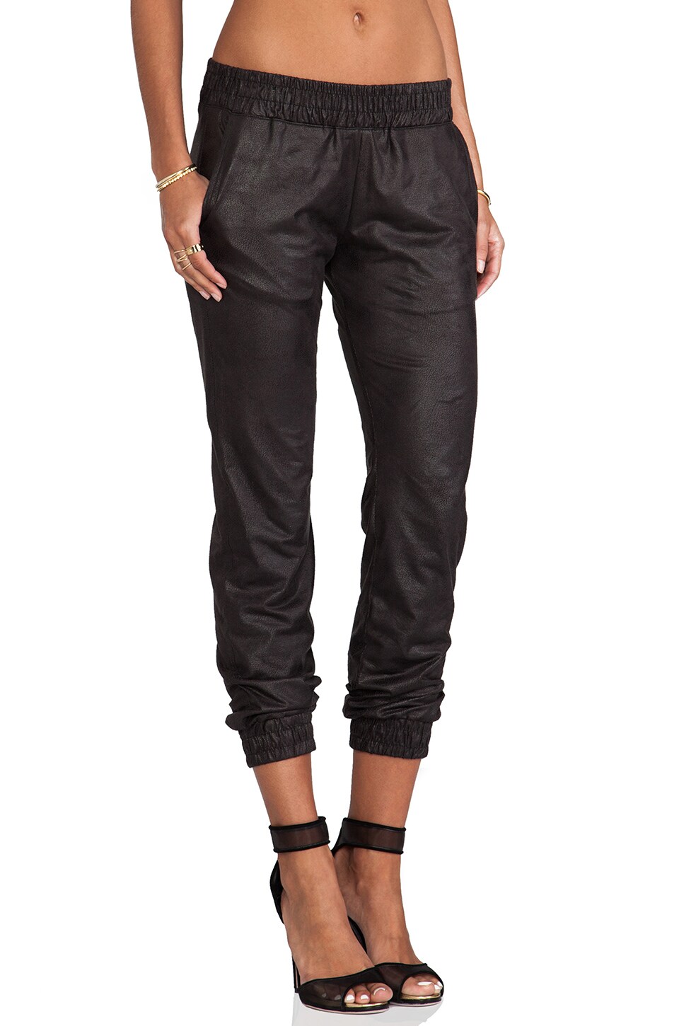 Vegan Leather Sweats