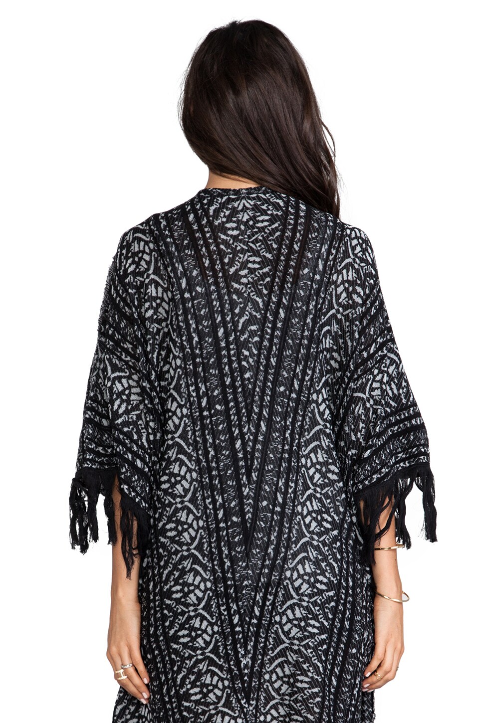 patterned kimono cardigan