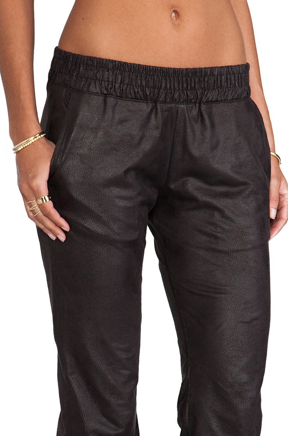 Vegan Leather Sweats