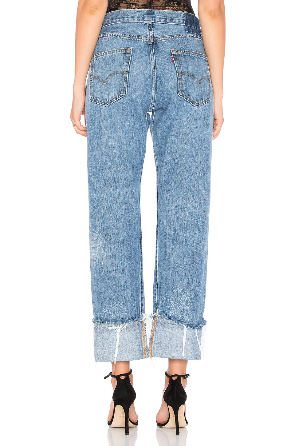 vintage safety pin jeans