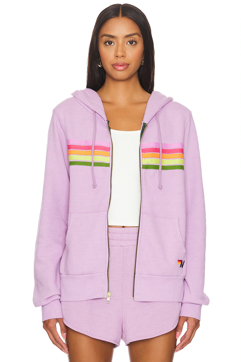 5 Stripe Zip Up Hoodie