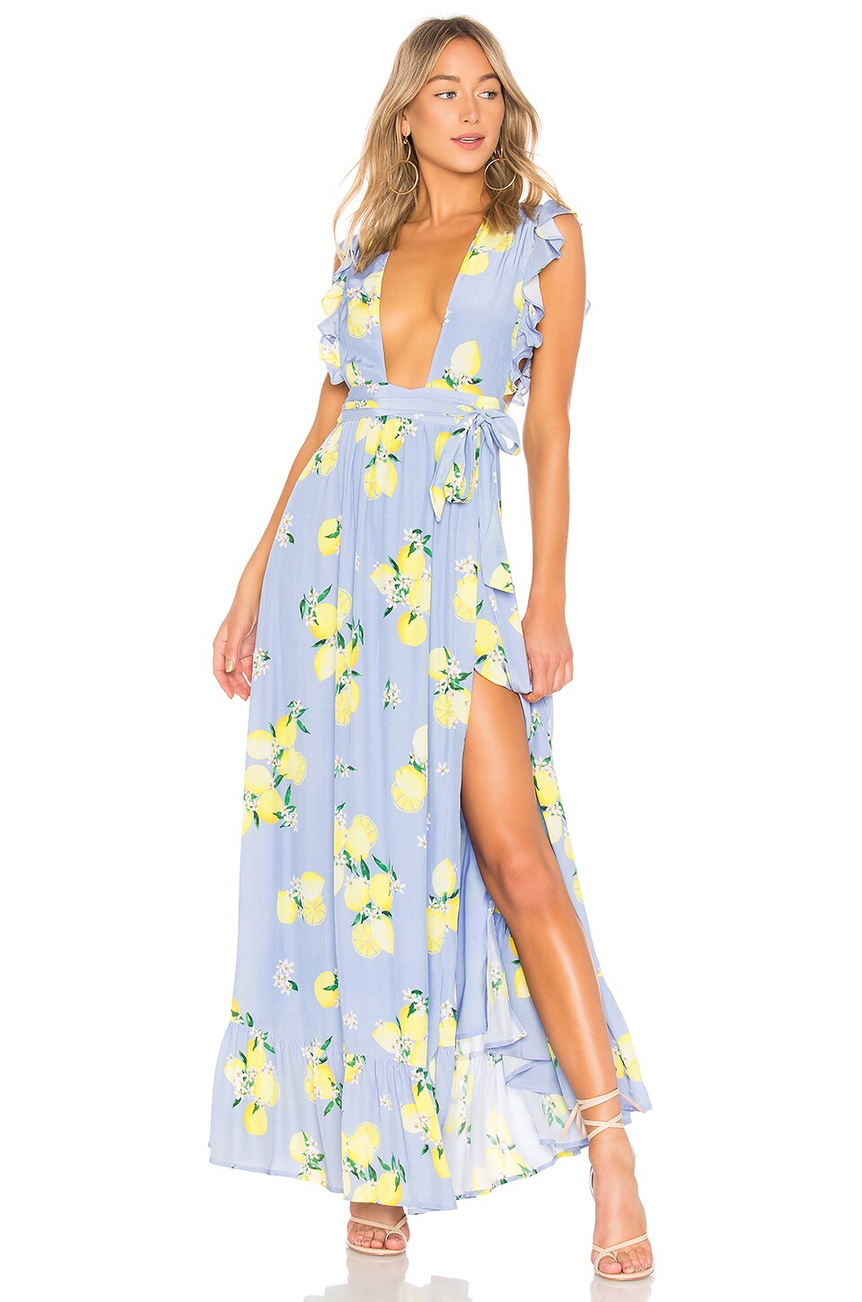 SWEET PEA side slit maxi dress