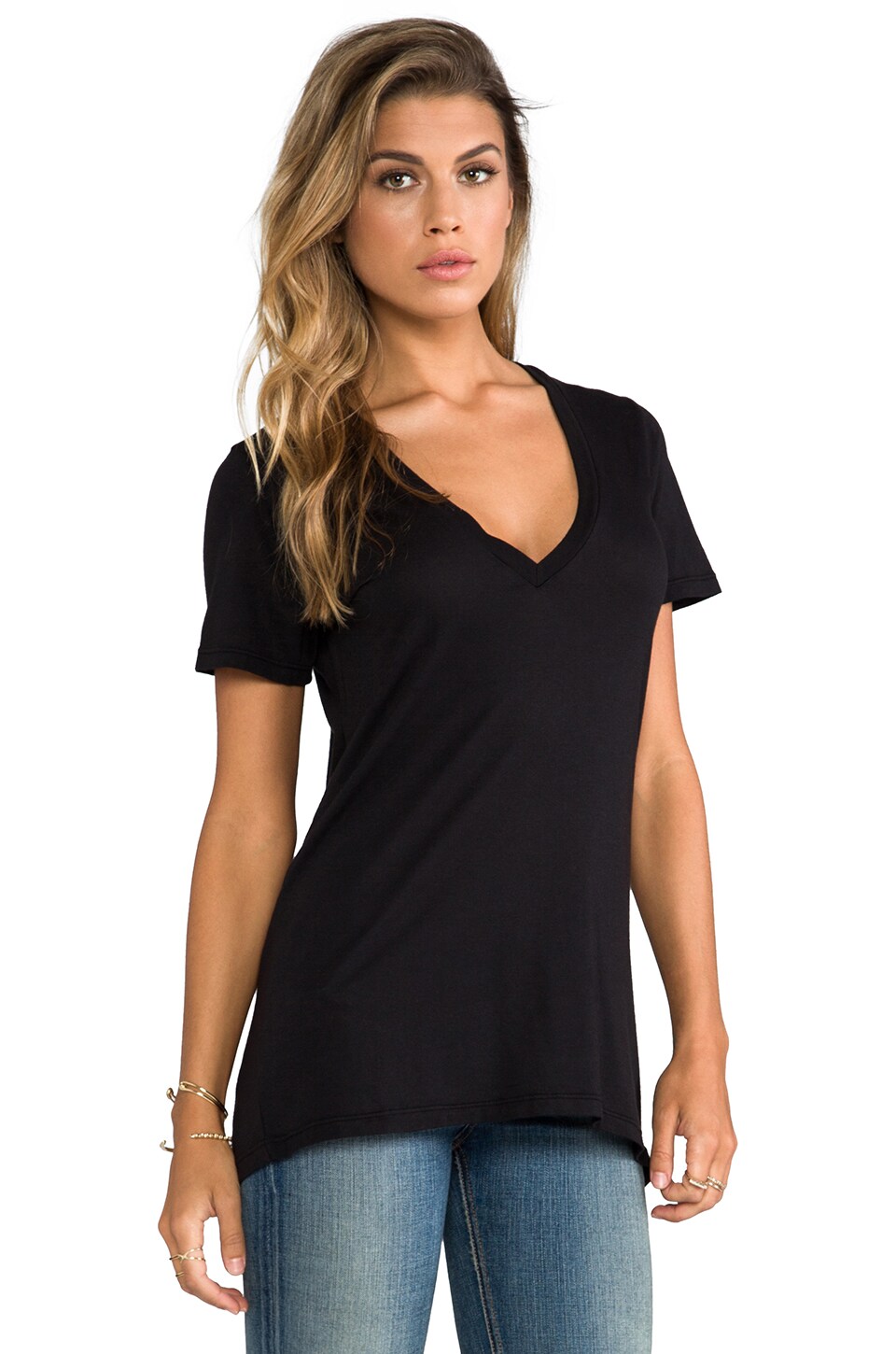 Very Light Jersey V Neck Tee