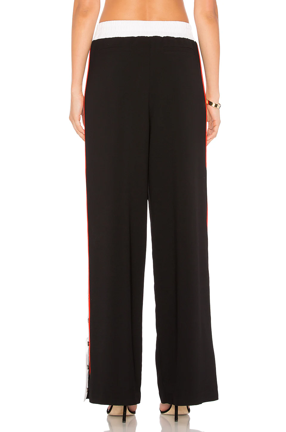 snap button track trousers