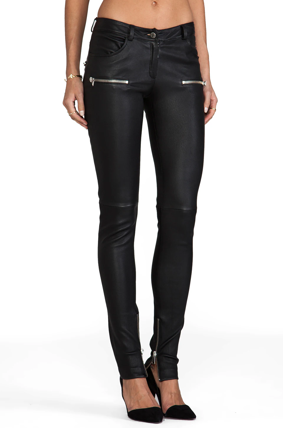 skinny leather trousers