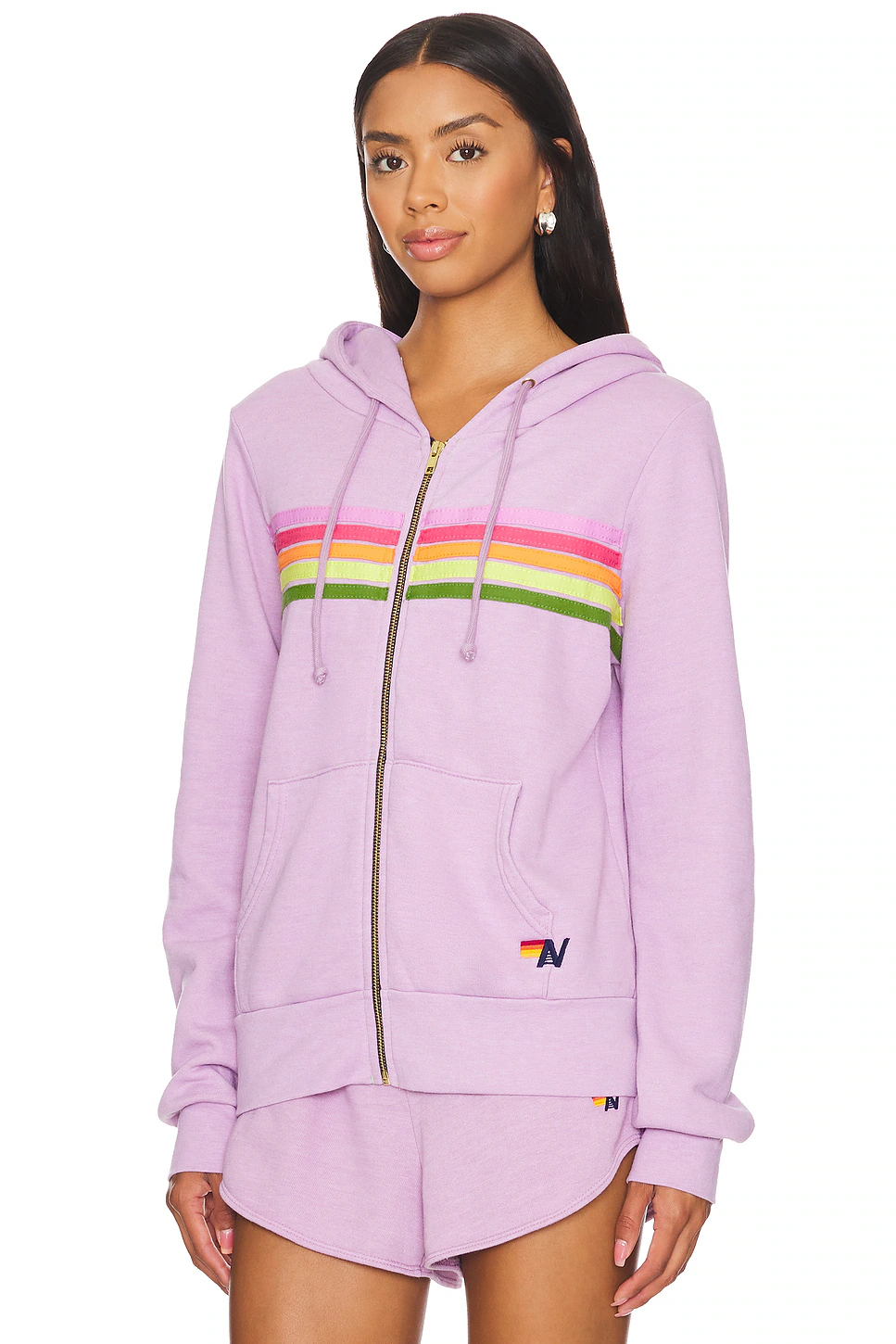 5 Stripe Zip Up Hoodie