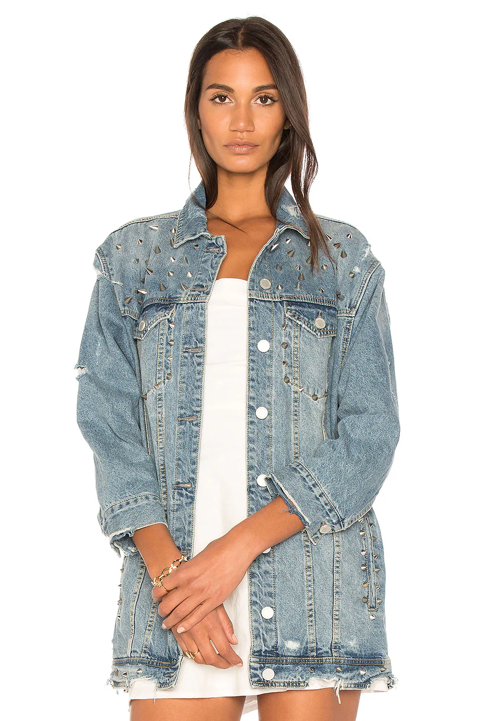 distressed denim jacket