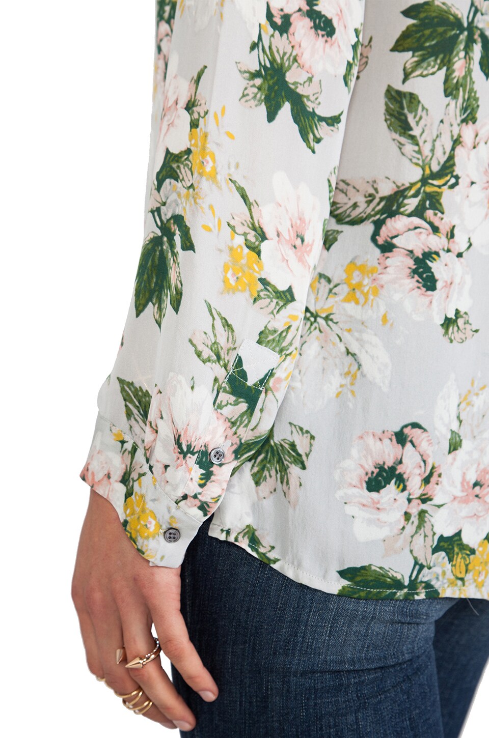 Devitri rose print shirt