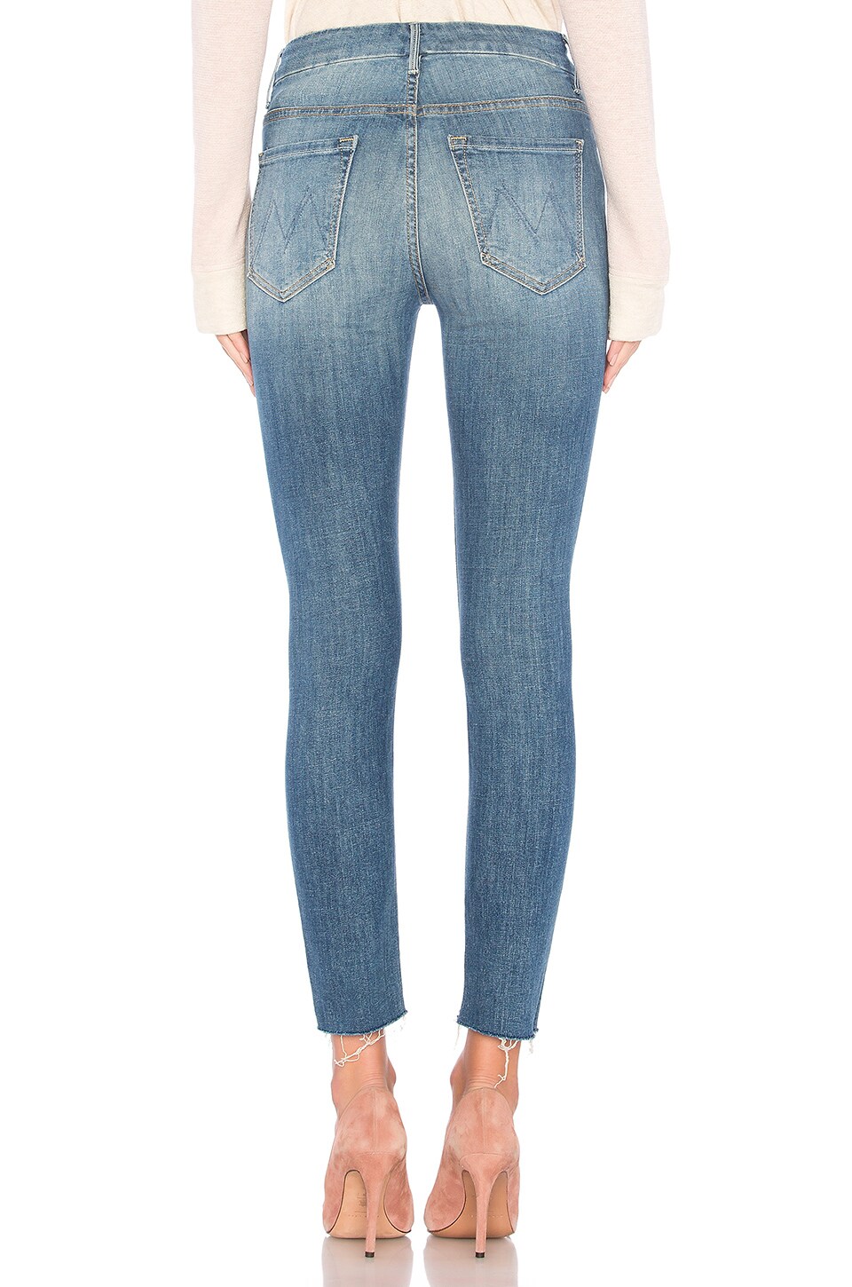 HIGH WAISTED LOOKER ANKLE FRAY skinny jeans