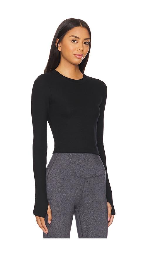 Louise Rib Long Sleeve Crop Top