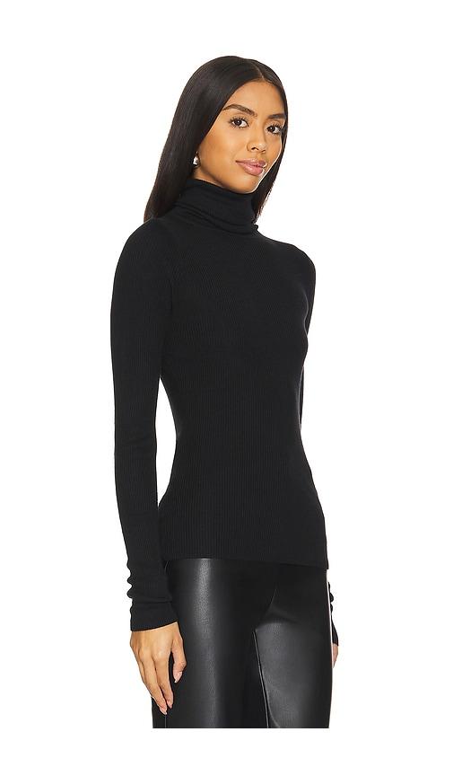 Silk Sweater Rib Turtleneck