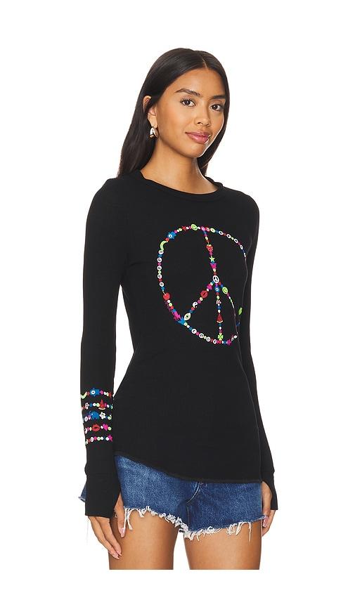 Mckinley Long Sleeve Fitted Thermal Charm Peace Sign