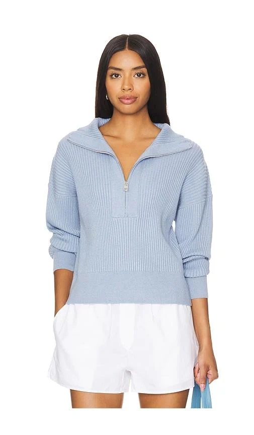 Janie Half Zip Knit Sweater