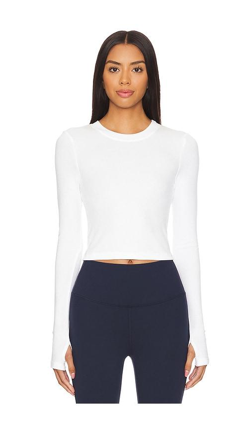 Louise Rib Long Sleeve Crop Top