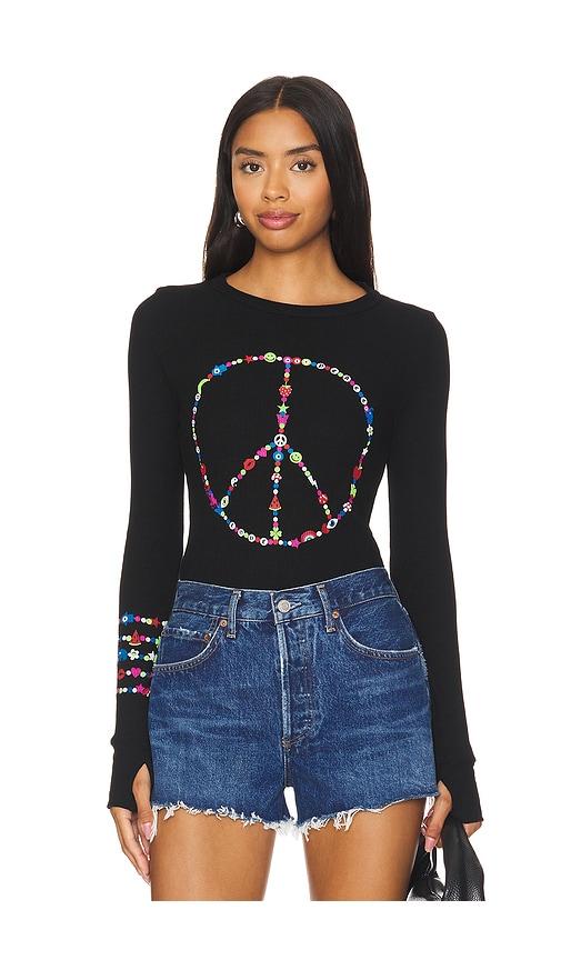 Mckinley Long Sleeve Fitted Thermal Charm Peace Sign