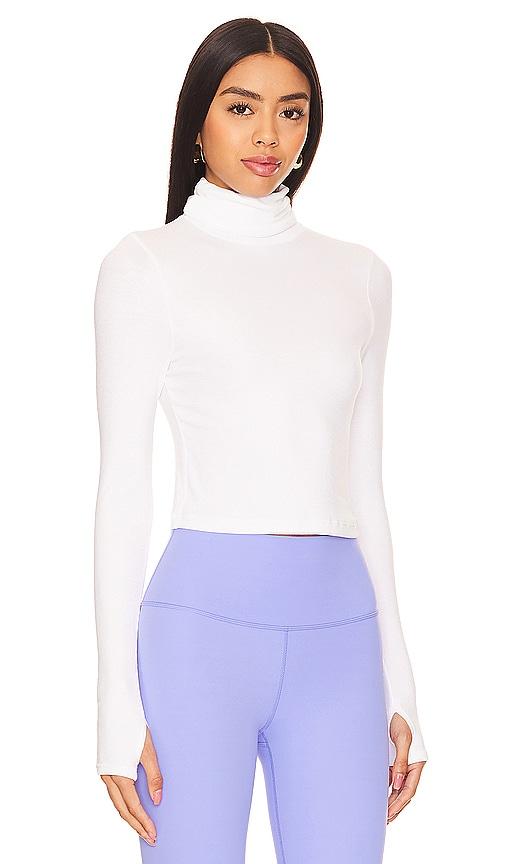 Jackson Rib Cropped Turtleneck Top