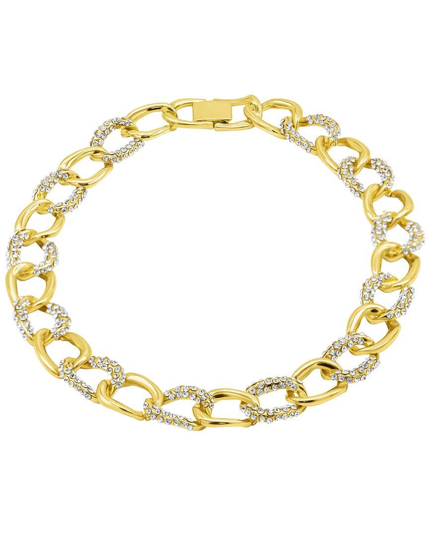 ADORNIA 14K Plated CZ Chunky Link Chain Necklace