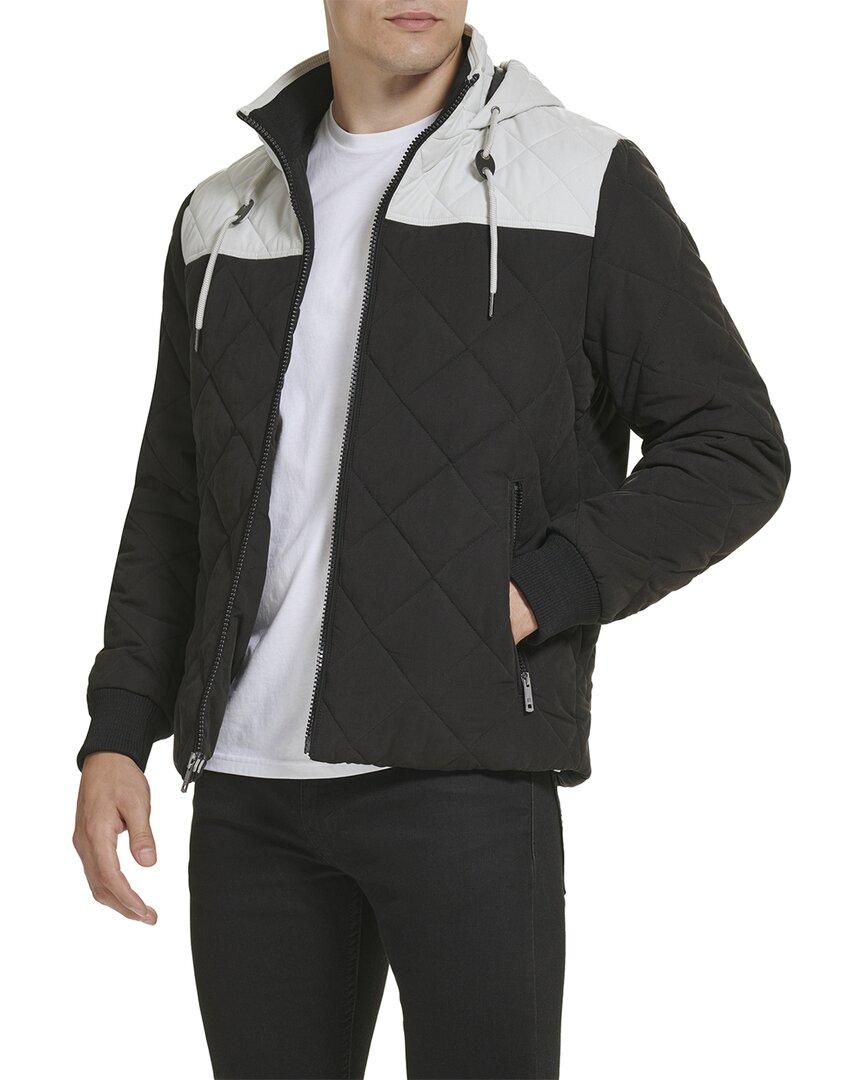 diamond quilted coat