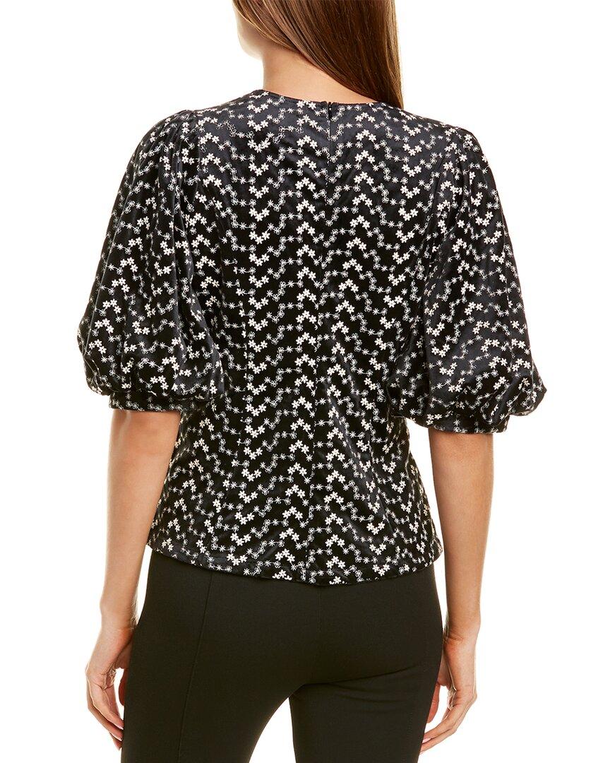 Gracia Flower Pattern Peplum Style Top