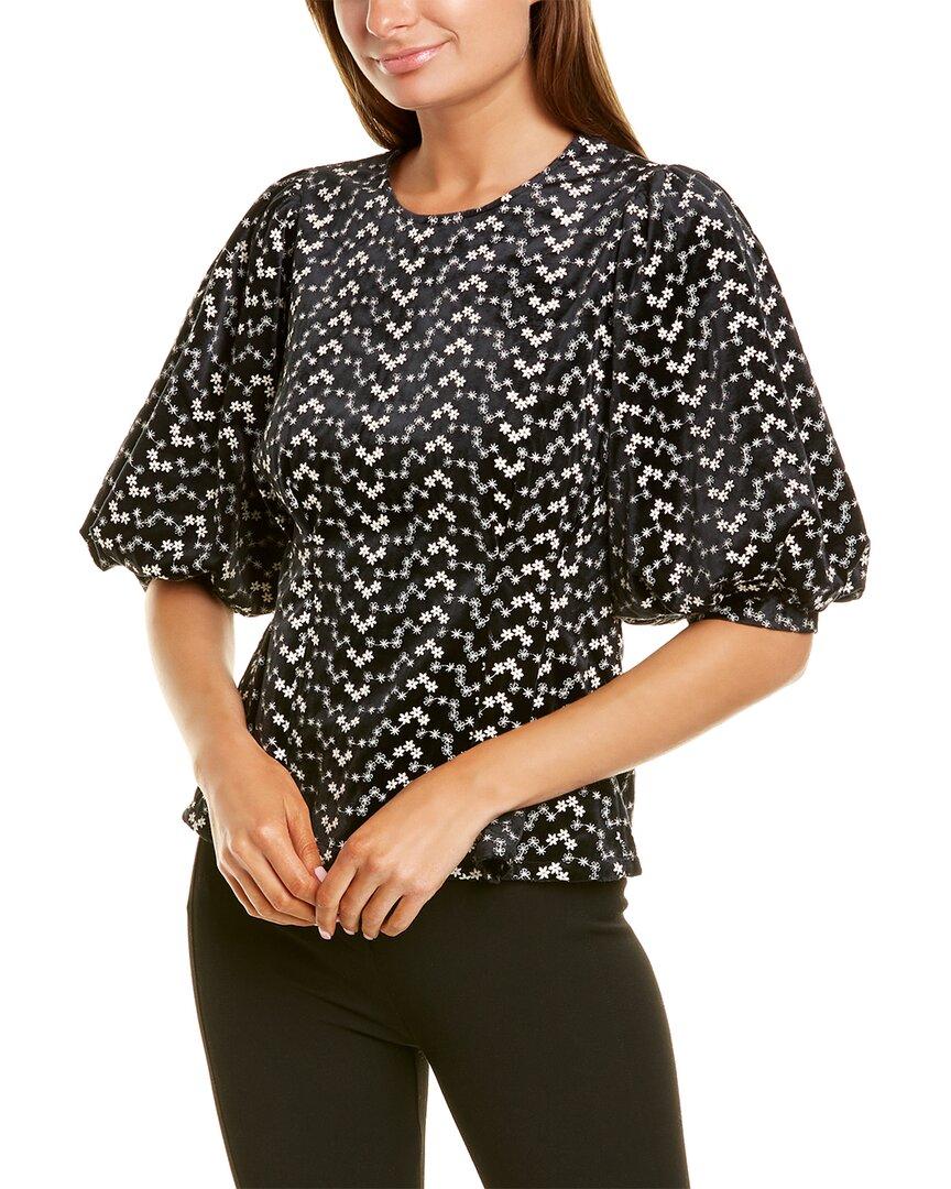 Gracia Flower Pattern Peplum Style Top