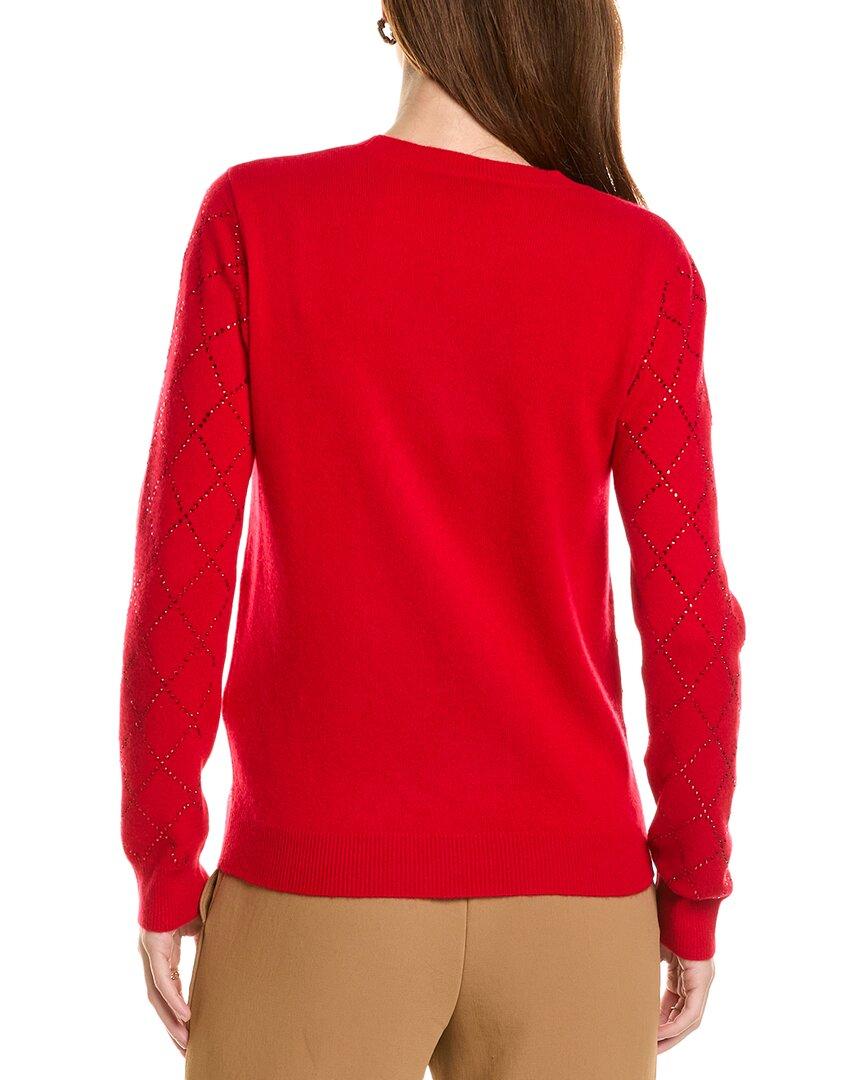 heatset diamond crewneck cashmere sweater