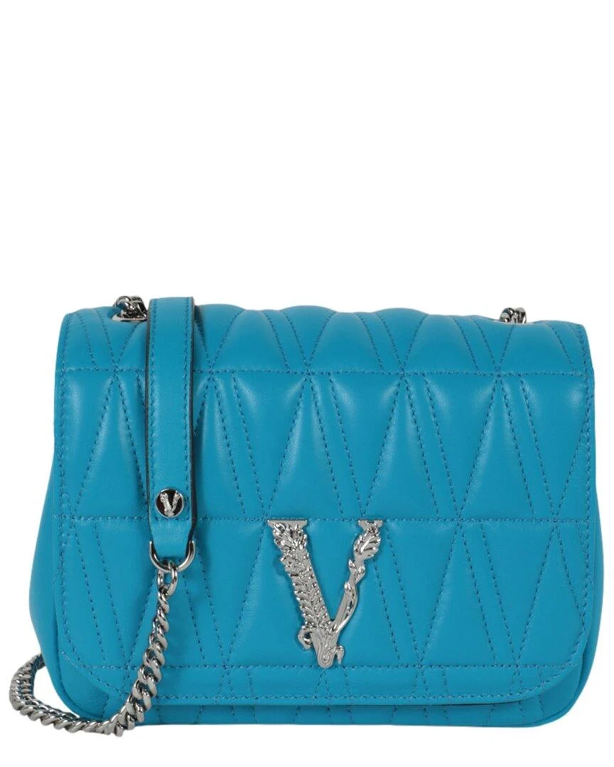 Versace Virtus Small Leather Shoulder Bag