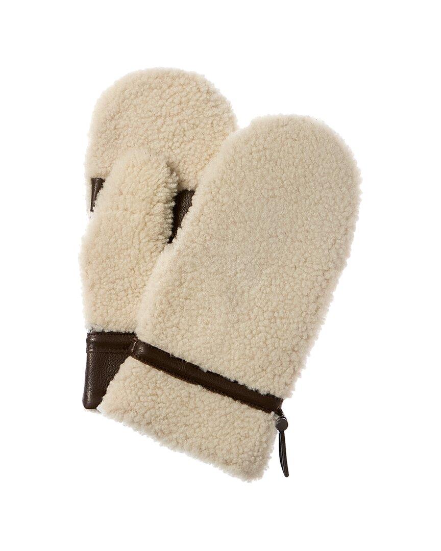 Vince Natural Shearling Mittens